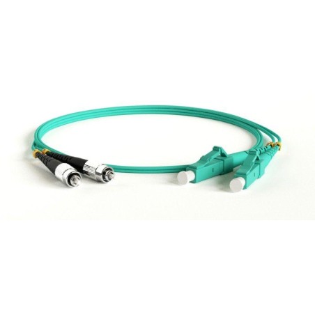 Патч-корд FC-D2-503-FC/PR-LC/PR-H-15M-LSZH-AQ волоконно-оптический (шнур) MM50/125(OM3) FC-LC duplex LSZH 15м Hyperline 247675