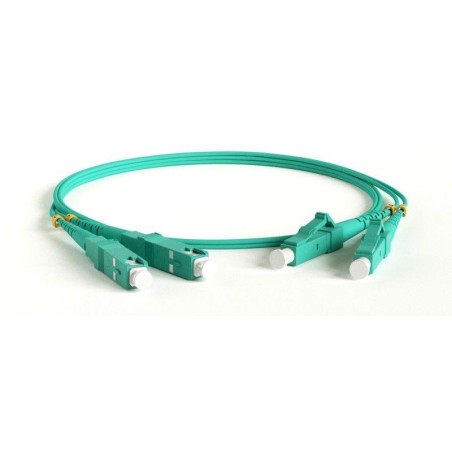 Патч-корд FC-D2-503-LC/PR-SC/PR-H-30M-LSZH-AQ волоконно-оптический (шнур) MM50/125(OM3) LC-SC duplex 10G LSZH 30м Hyperline 2477