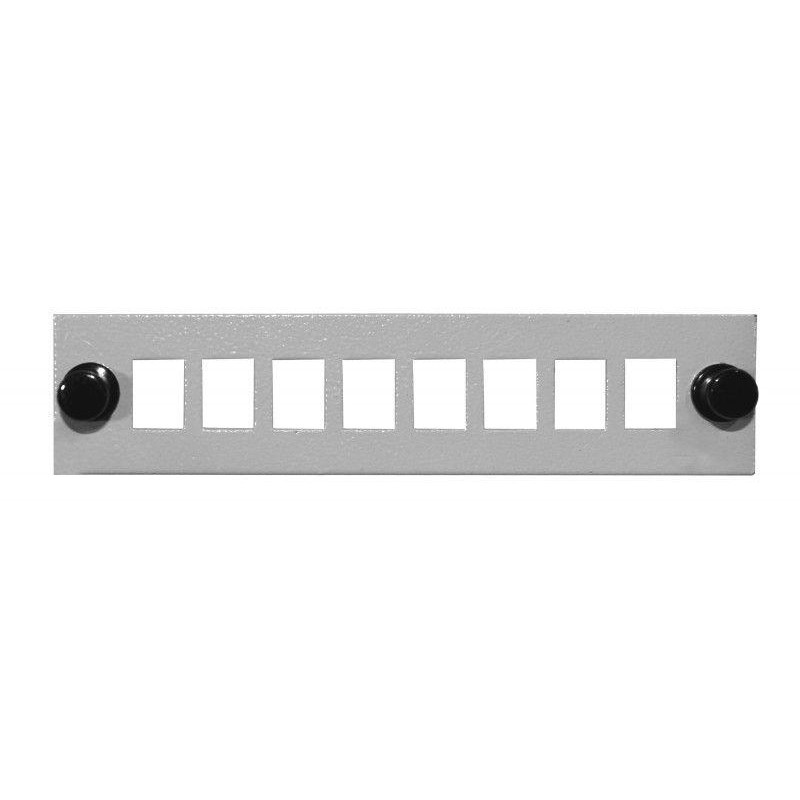 Панель лицевая FO-FP-W140H42-8SC/DLC-GY (модуль) для установки 8-SC(DLC) с отв. М2 для крепл. адаптера сер. Hyperline 250391 Панель лицевая FO-FP-W140H42-8SC/DLC-GY (модуль) для установки 8-SC(DLC) с отв. М2 для крепл. адаптера сер. Hyperline 250391