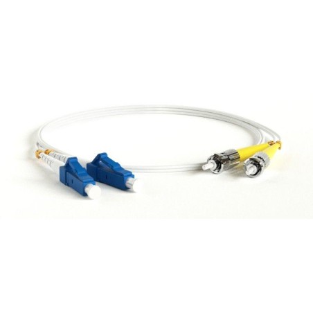 Патч-корд FC-D2-9A1-LC/UR-ST/UR-H-1M-LSZH-WH волоконно-оптический (шнур) SM 9/125 (G657) ST/UPC-LC/UPC duplex LSZH 1м Hyperline 