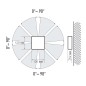 Светильник светодиодный PWL-120120/0-90D 4х2Вт 4000К BL IP65 архитектурный ландшафтный Pro JazzWay 5045743