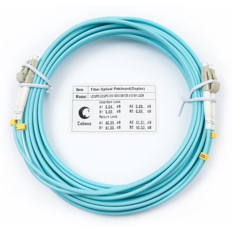 Шнур оптический FOP-50-LC-LC-5м duplex LC-LC 50/125мм OM3 5м LSZH Cabeus 7340c Шнур оптический FOP-50-LC-LC-5м duplex LC-LC 50/125мм OM3 5м LSZH Cabeus 7340c