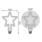 Лампа светодиодная филаментная Black Filament 7Вт Star матовая 2700К тепл. бел. E27 580лм GAUSS 1006802104