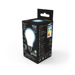 Лампа светодиодная филаментная Black Filament 10Вт A60 грушевидная матовая 4100К нейтр. бел. E27 860лм GAUSS 102202210