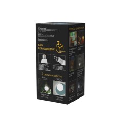 Лампа светодиодная Black 12Вт A80 грушевидная 4100К нейтр. бел. E27 900лм авар. аккум. Li-Ion GAUSS 102002212