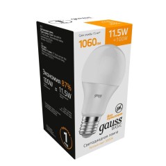Лампа светодиодная Basic A60 11.5Вт 3000К E27 1060лм GAUSS 1023212