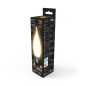 Лампа светодиодная филаментная Black Filament 5Вт свеча на ветру матовая 2700К тепл. бел. E14 420лм GAUSS 104201105