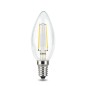 Лампа светодиодная филаментная Black Filament 5Вт свеча 2700К тепл. бел. E14 420лм GAUSS 103801105
