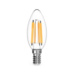 Лампа светодиодная филаментная Black Filament 13Вт свеча 2700К тепл. бел. E14 1100лм GAUSS 103801113