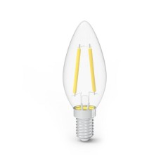 Лампа светодиодная филаментная Black Filament 7Вт свеча 2700К тепл. бел. E14 550лм промо (уп.3шт) GAUSS 103901107T