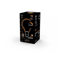 Лампа светодиодная филаментная Black Filament 9Вт P45 шар матовая 3000К тепл. бел. E14 590лм диммир. GAUSS 105201109-D