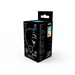Лампа светодиодная филаментная Black Filament 9Вт P45 шар матовая 4100К нейтр. бел. E27 610лм диммир. GAUSS 105202209-D