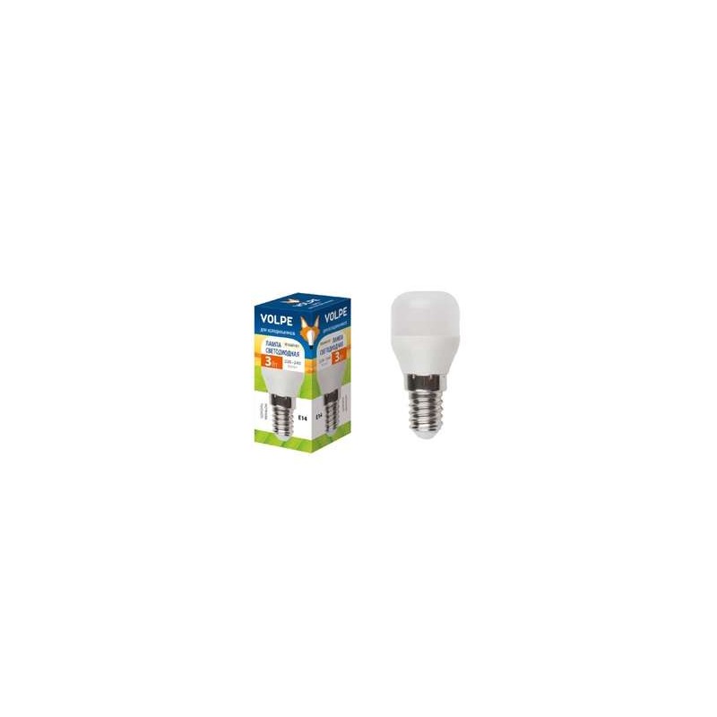 Лампа светодиодная LED-Y27-3W/WW/E14/FR/Z 3Вт цилиндр 3000К тепл. бел. E14 250лм 220-240В для холодильников Volpe UL-00000178 Лампа светодиодная LED-Y27-3W/WW/E14/FR/Z 3Вт цилиндр 3000К тепл. бел. E14 250лм 220-240В для холодильников Volpe UL-00000178