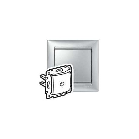 Розетка телевизионная проходная TV СП Valena 10дБ механизм алюм. (DIY-упак.) Leg 694346