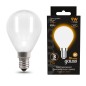 Лампа светодиодная филаментная Black Filament 9Вт P45 шар матовая 3000К тепл. бел. E14 590лм GAUSS 105201109 Лампа светодиодная филаментная Black Filament 9Вт P45 шар матовая 3000К тепл. бел. E14 590лм GAUSS 105201109