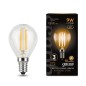 Лампа светодиодная филаментная Black Filament 9Вт P45 шар 2700К тепл. бел. E14 680лм GAUSS 105801109 Лампа светодиодная филаментная Black Filament 9Вт P45 шар 2700К тепл. бел. E14 680лм GAUSS 105801109