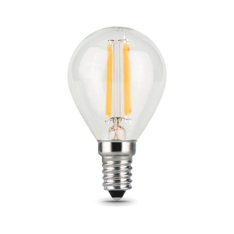 Лампа светодиодная филаментная Black Filament 5Вт P45 шар 4100К нейтр. бел. E14 450лм GAUSS 105801205 Лампа светодиодная филаментная Black Filament 5Вт P45 шар 4100К нейтр. бел. E14 450лм GAUSS 105801205