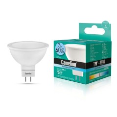 Лампа светодиодная LED7 JCDR/845/GU5.3 7Вт рефлектор матовая 4500К бел. GU5.3 495лм 170-265В Camelion 11657