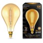 Лампа светодиодная филаментная Black Filament 6Вт PS160 золотая 2700К тепл. бел. E27 800лм GAUSS 179802118 Лампа светодиодная филаментная Black Filament 6Вт PS160 золотая 2700К тепл. бел. E27 800лм GAUSS 179802118