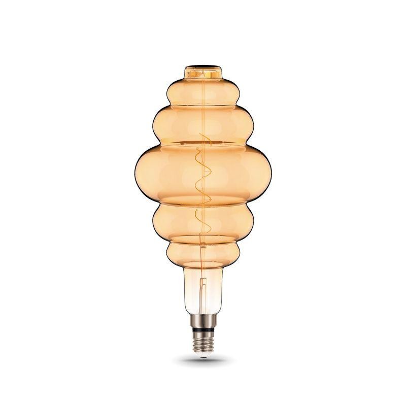 Лампа светодиодная филаментная Black Filament 6Вт Honeycomb золотая 2400К тепл. бел. E27 420лм GAUSS 158802006