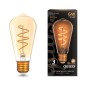 Лампа светодиодная филаментная Black Filament 6Вт ST64 золотая 2400К тепл. бел. E27 360лм GAUSS 157802006