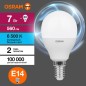 Лампа светодиодная LED Value LVCLP60 7SW/865 7Вт шар матовая E14 230В 10х1 RU OSRAM 4058075579682
