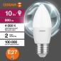 Лампа светодиодная LED Value LVCLB75 10SW/840 10Вт свеча матовая E27 230В 10х1 RU OSRAM 4058075579569 Лампа светодиодная LED Value LVCLB75 10SW/840 10Вт свеча матовая E27 230В 10х1 RU OSRAM 4058075579569
