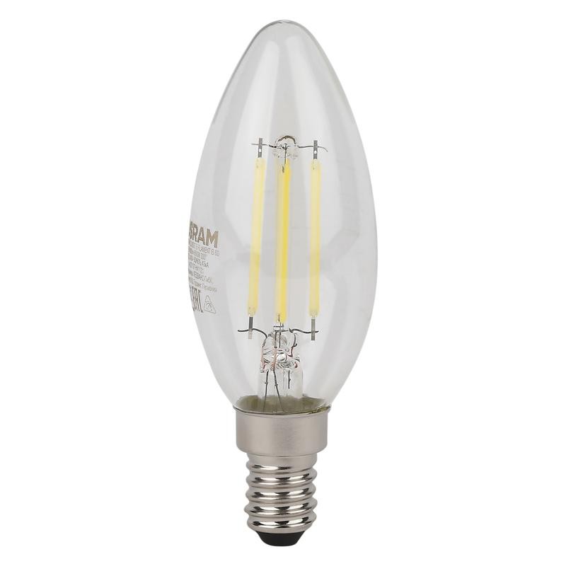 Лампа светодиодная филаментная LSCLB60 5W/840 230VFILCL 5Вт 4000К нейтр. бел. E14 600лм B угол пучка 300град. 220-240В (замена 6
