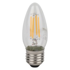 Лампа светодиодная филаментная LS CLB40 4W/840 230VFILCL RU 4Вт 4000К нейтр. бел. E27 470лм B угол пучка 300град. 220-240В (заме