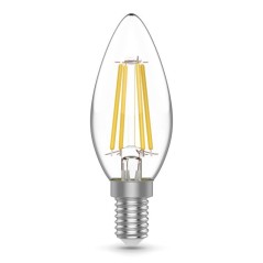 Лампа светодиодная филаментная Basic Filament 5Вт Свеча 4000К E14 600лм GAUSS 50312252