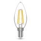Лампа светодиодная филаментная Basic Filament 5Вт Свеча 4000К E14 600лм GAUSS 50312252