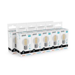 Лампа светодиодная филаментная Filament Elementary 12Вт шар 4100К Е27 750лм GAUSS 52222