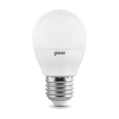 Лампа светодиодная Elementary 7Вт P45 шар 4100К нейтр. бел. E27 470лм промо (уп.3шт) GAUSS 53227T