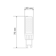Лампа светодиодная JD-CORN 7Вт капсула 2700К тепл. бел. G9 230В (поликарбонат) Rexant 604-5018