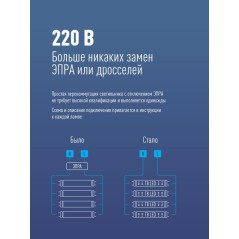 Лампа светодиодная 20Вт T8 линейная 4000К нейтр. бел. G13 220В 1200мм glass КОСМОС Lksm_LED20wG13T840GL