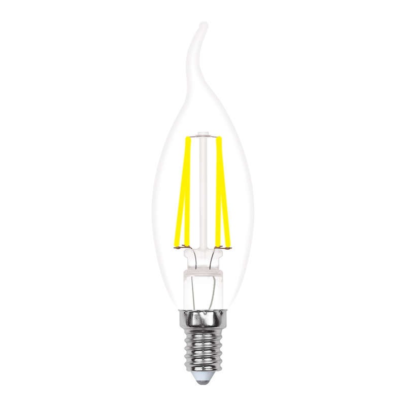 Лампа светодиодная LED-CW35-5W/WW/E14/CL/MB GLM10TR форма "свеча на ветру" прозр. Multibright свет теплый бел. 3000К 100-50-10 у