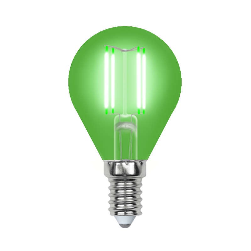Лампа светодиодная LED-G45-5W/GREEN/E14 GLA02GR форма "шар" Air color зел. упак. картон Uniel UL-00002987 Лампа светодиодная LED-G45-5W/GREEN/E14 GLA02GR форма "шар" Air color зел. упак. картон Uniel UL-00002987