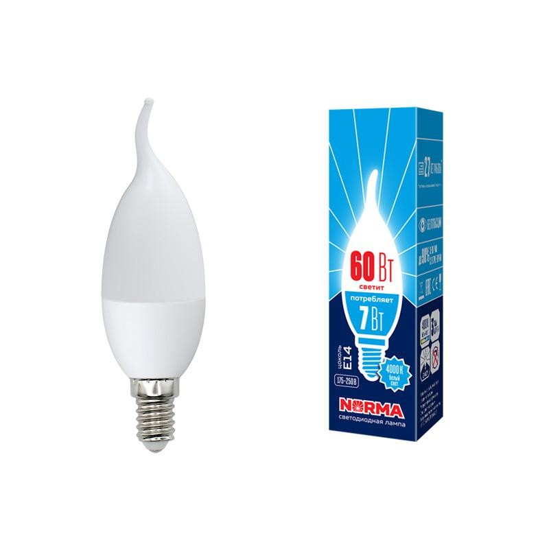 Лампа светодиодная LED-CW37-7W/WW/E14/FR/NR Norma 7Вт матовая E14 (упак. картон) Volpe UL-00003801 Лампа светодиодная LED-CW37-7W/WW/E14/FR/NR Norma 7Вт матовая E14 (упак. картон) Volpe UL-00003801