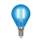 Лампа светодиодная LED-G45-5W/BLUE/E14 GLA02BL форма "шар" Air color син. упак. картон Uniel UL-00002989