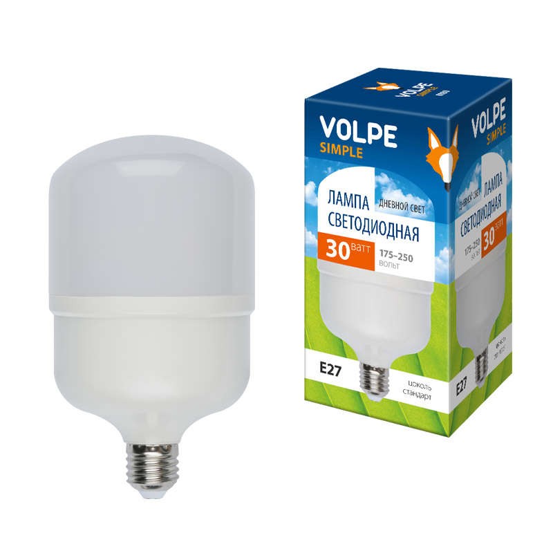 Лампа светодиодная LED-M80-30W/DW/E27/FR/S Simple 30Вт матовая 6500К холод. бел. E27 (упак. картон) Volpe UL-00002942 Лампа светодиодная LED-M80-30W/DW/E27/FR/S Simple 30Вт матовая 6500К холод. бел. E27 (упак. картон) Volpe UL-00002942