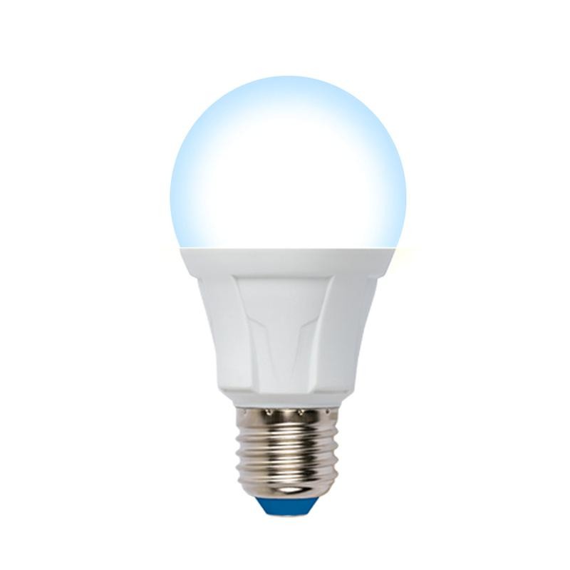 Лампа светодиодная LED-A60 10W/6500K/E27/FR/DIM PLP01WH Яркая 10Вт матовая 6500К холод. бел. E27 диммир. (упак. картон) Uniel UL