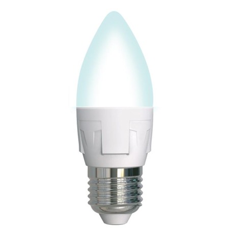 Лампа светодиодная LED-C37 7W/4000K/E27 /FR/DIM PLP01WH Яркая 7Вт матовая 4000К нейтр. бел. E27 диммир. (упак. картон) Uniel UL-