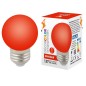 Лампа светодиодная LED-G45-1W/RED/E27/FR/С 1Вт шар матовая красн. E27 декоративная (упак. картон) Volpe UL-00005646 Лампа светодиодная LED-G45-1W/RED/E27/FR/С 1Вт шар матовая красн. E27 декоративная (упак. картон) Volpe UL-00005646