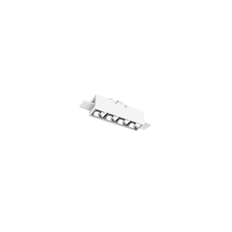 Светильник светодиодный DL-Box Reflect Multi 1x4 trimless 150х43х63 10Вт 4000К 24град. встраив. RAL9003 бел. муар VARTON V1-R0-0
