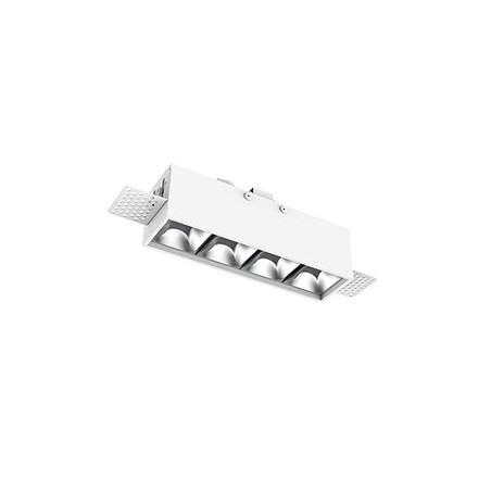 Светильник светодиодный DL-Box Reflect Multi 1x4 trimless 150х43х63 10Вт 4000К 24град. встраив. RAL9003 бел. муар VARTON V1-R0-0