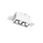Светильник светодиодный DL-Box Reflect Multi 1x2 trimless 80х43х63 8Вт 4000К кососвет встраив. RAL9003 бел. муар диммер DALI VAR