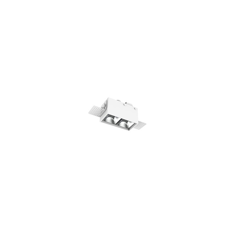Светильник светодиодный DL-Box Reflect Multi 1x2 trimless 80х43х63 8Вт 3000К кососвет встраив. RAL9003 бел. муар VARTON V1-R0-00