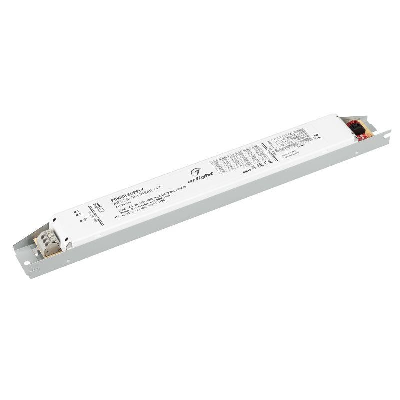 Блок питания ARJ-LG-70-LINEAR-PFC (70Вт 9-66В 0.7-1.4А) IP20 металл Arlight 049554 Блок питания ARJ-LG-70-LINEAR-PFC (70Вт 9-66В 0.7-1.4А) IP20 металл Arlight 049554