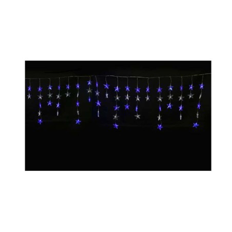 Гирлянда занавес светодиодная "Звездочки-1" ULD-E5505-196/DTK WHITE-BLUE STARS-1 бел. и син. 56LED 5.5х0.5м IP20 Uniel UL-000014
