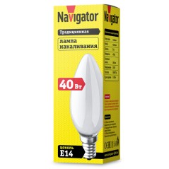 Лампа накаливания 94 308 NI-B-40-230-E14-FR Navigator 94308
